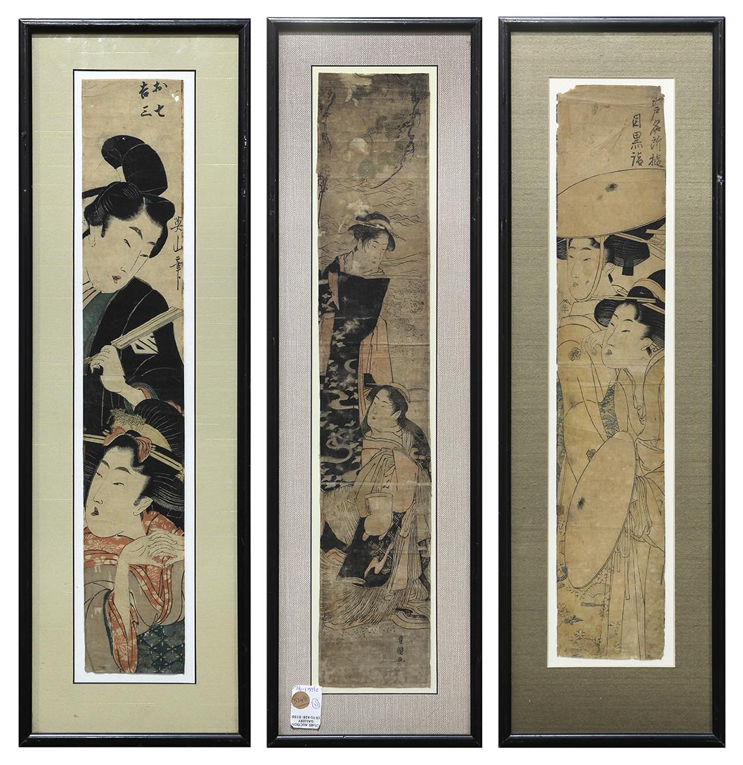 Japanese Woodblock Prints, Eizan, Toyokuni, 19c (1 of 4)
