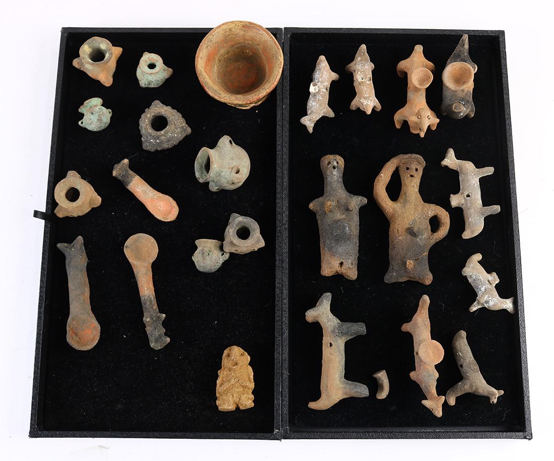 (lot of 24) Old ceramic remnants (1 of 2)