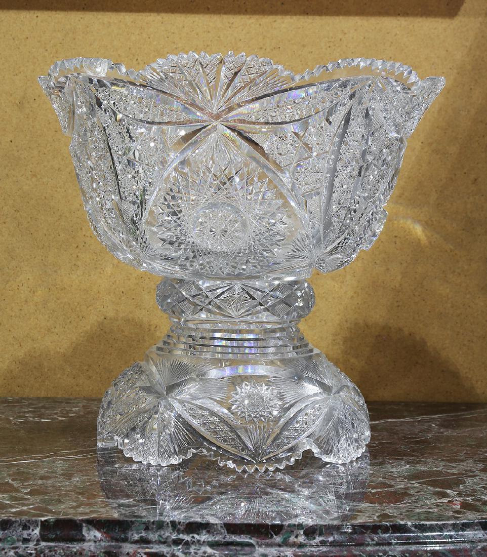 Brilliant cut glass punch bowl on stand, 13 (1 of 6)