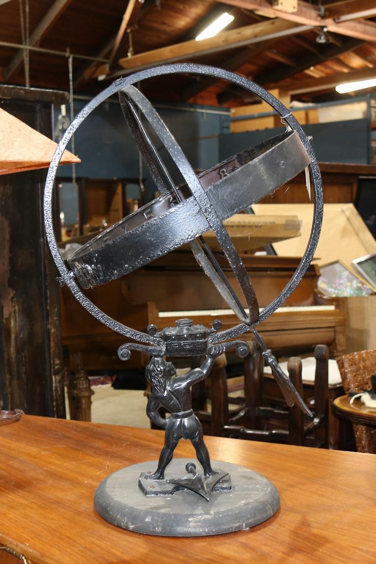 Black painted metal outdoor sculpture (1 of 1)