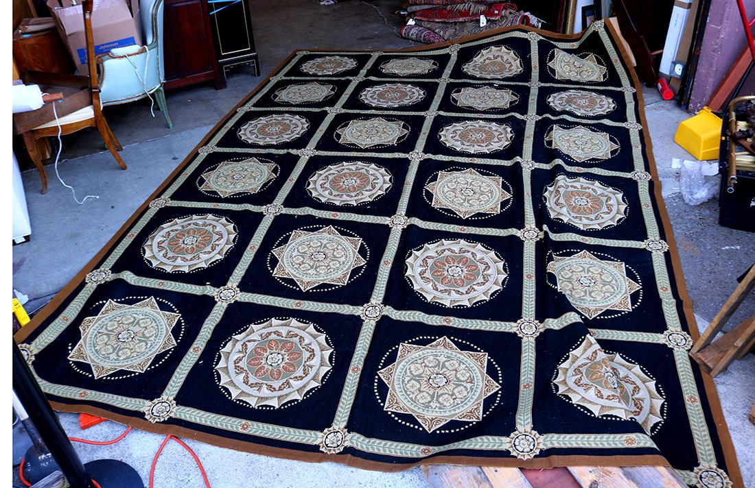 Aubusson style carpet, 10' x 13'6": Aubusson style carpet, 10' x 13'6"