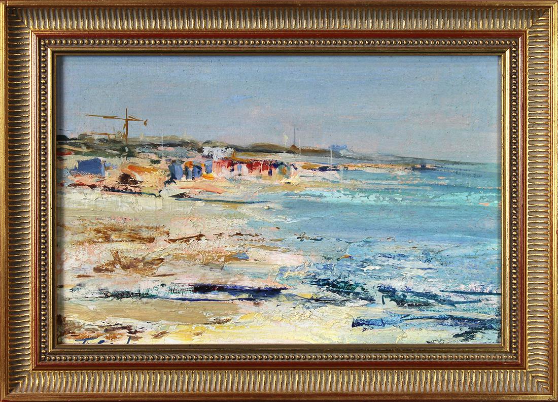 Painting, Beach Scene with Figures (1 of 1)