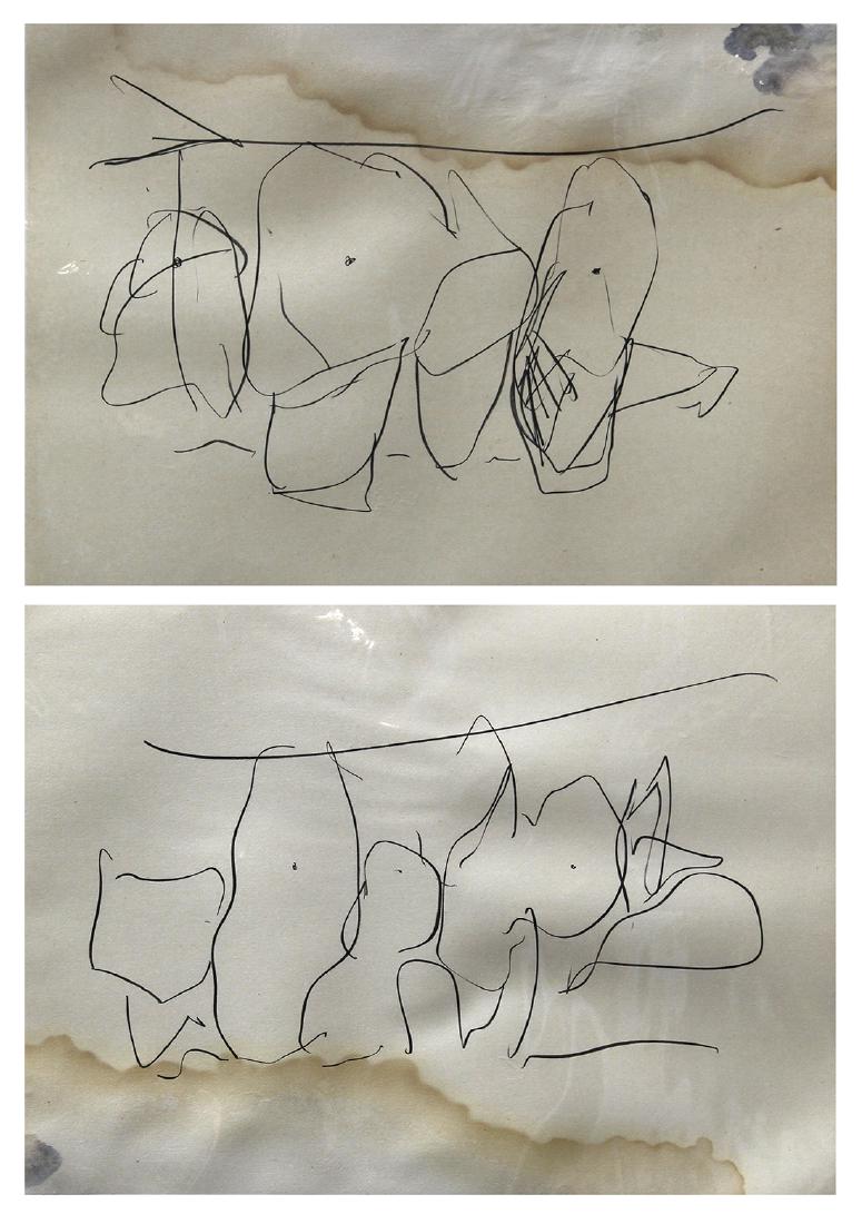 Prints, Robert Motherwell, Mexico City Personages I and (1 of 4)