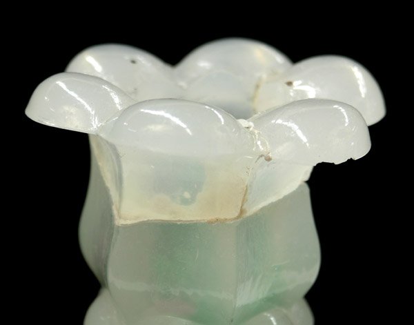 Sandwich glass dolphin candlesticks - 4