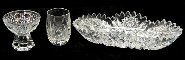 Cut molded glass compote vase - 2