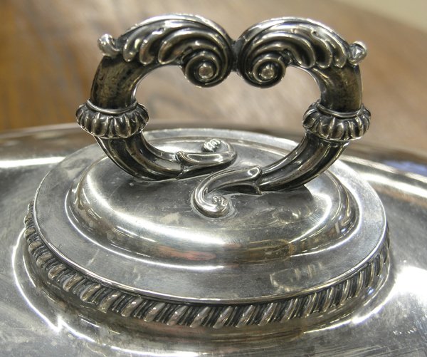 Silverplate roast cover - 4