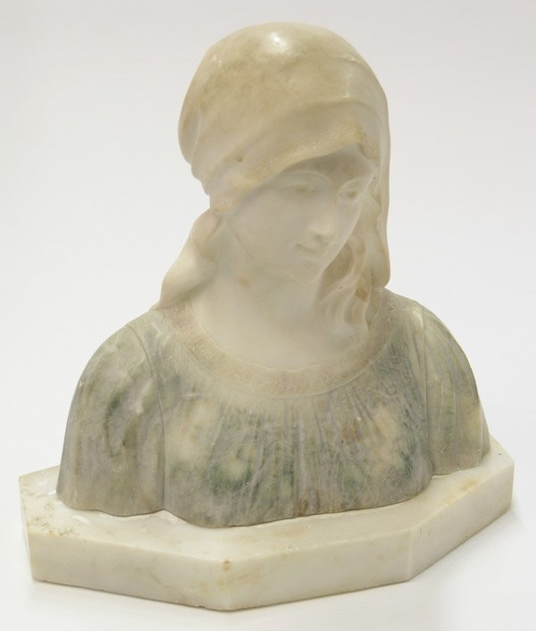 Italian carved marble bust