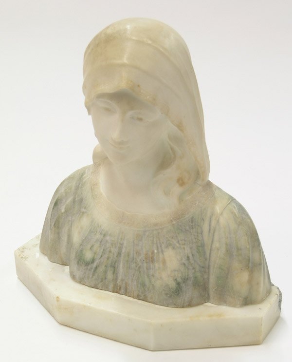 Italian carved marble bust - 2