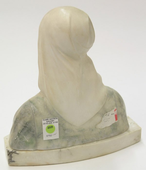 Italian carved marble bust - 3