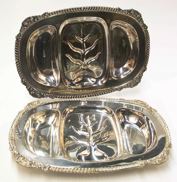 Silverplate serving trays
