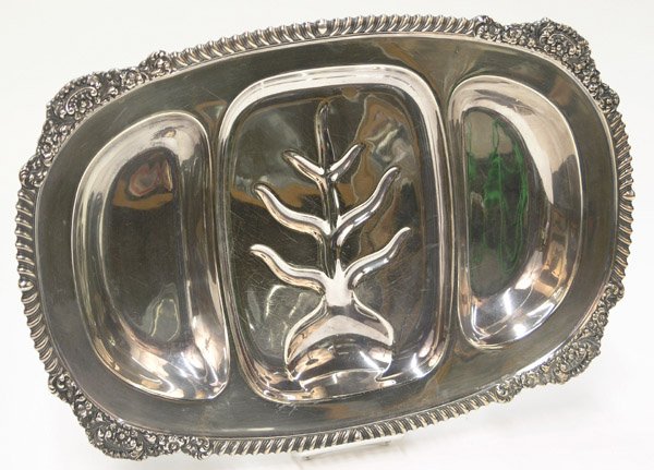 Silverplate serving trays - 2