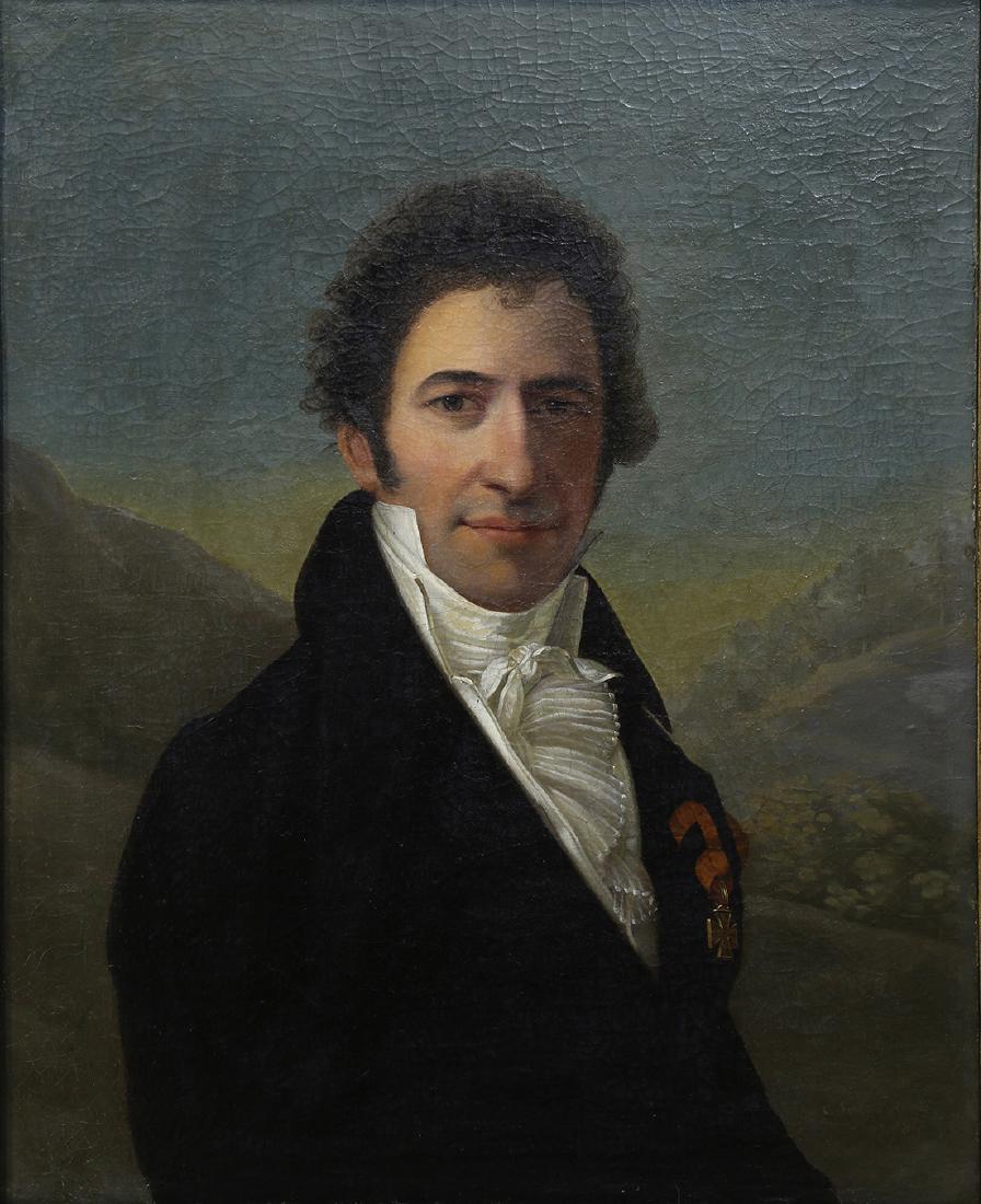 Painting, Portrait of a Gentleman: British School (19th century), Portrait of a Gentleman, 1817, oil on canvas, signed "C. Soles" and dated lower right, canvas: 27.25"h x 22"w, overall (with frame): 32.5"h x 287"w