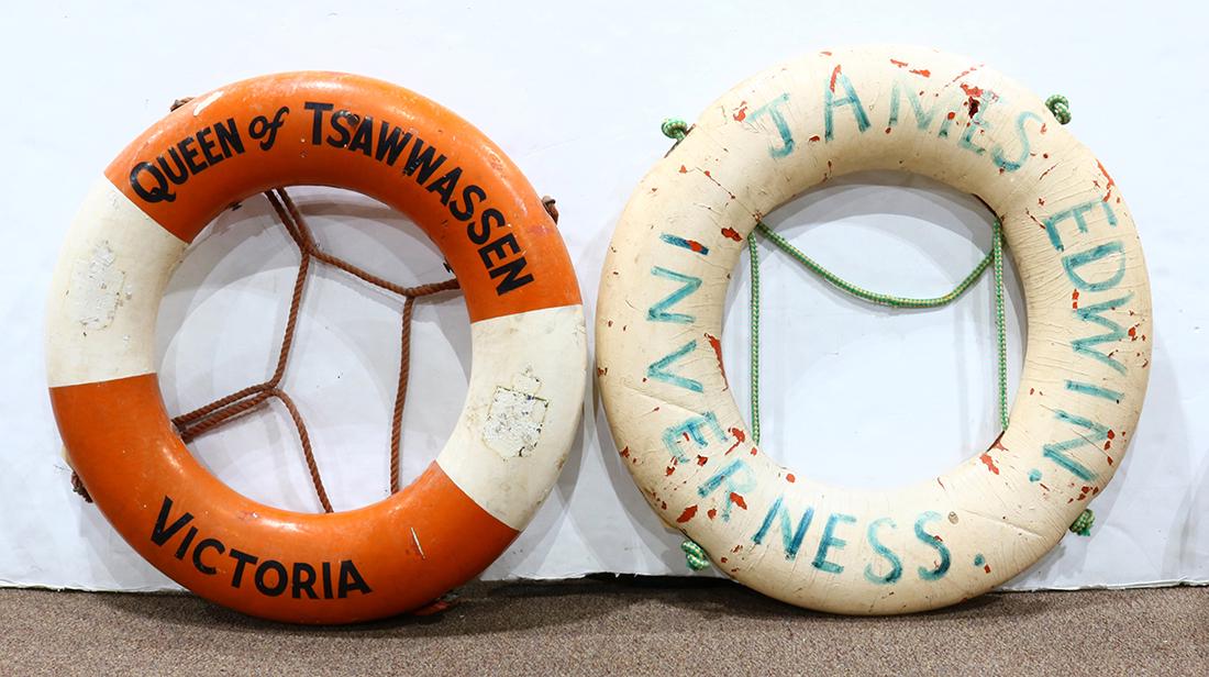 Life preserver group, both with painted detail, one (1 of 1)