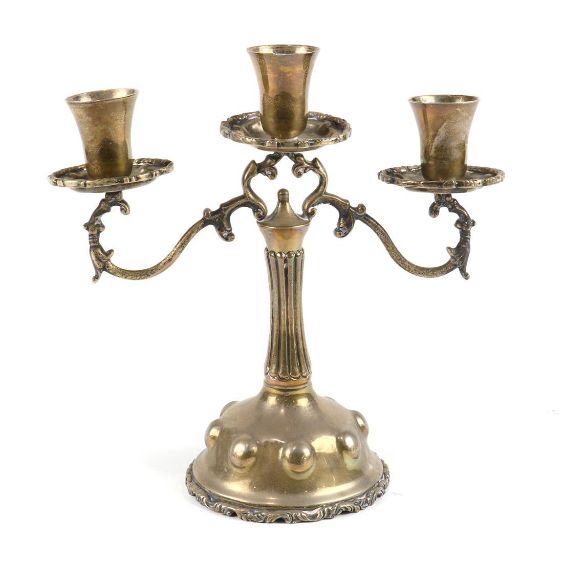 Mexican sterling silver candelabra, 20th Century, the