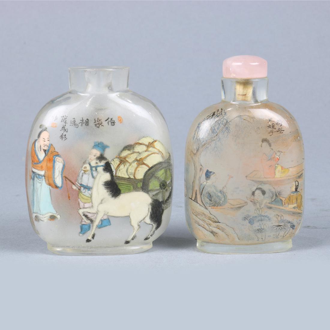 Chinese Inside-painted  Snuff Bottles, Ye Zhongsan Mark (1 of 6)