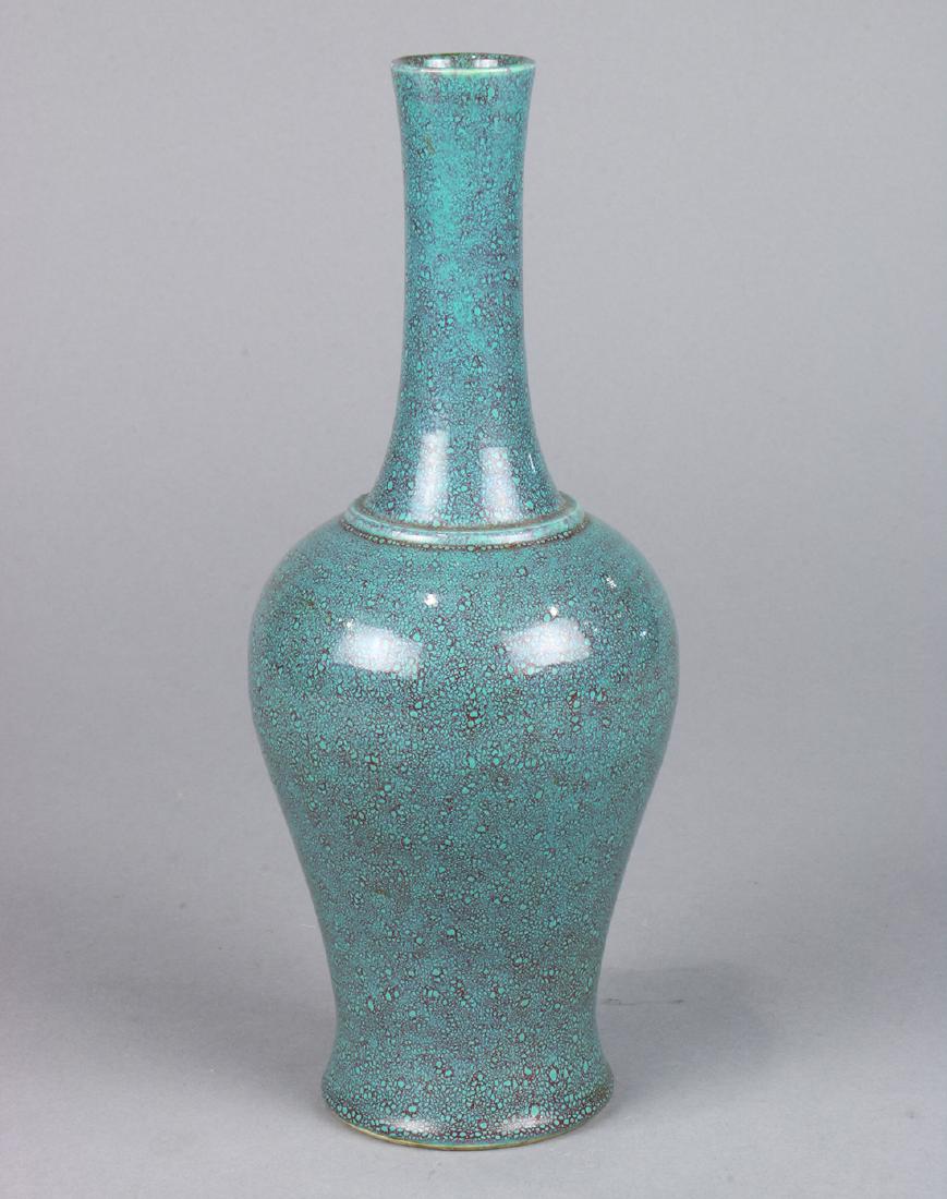 Chinese Robin's Egg Porcelain Mallet Vase (1 of 6)