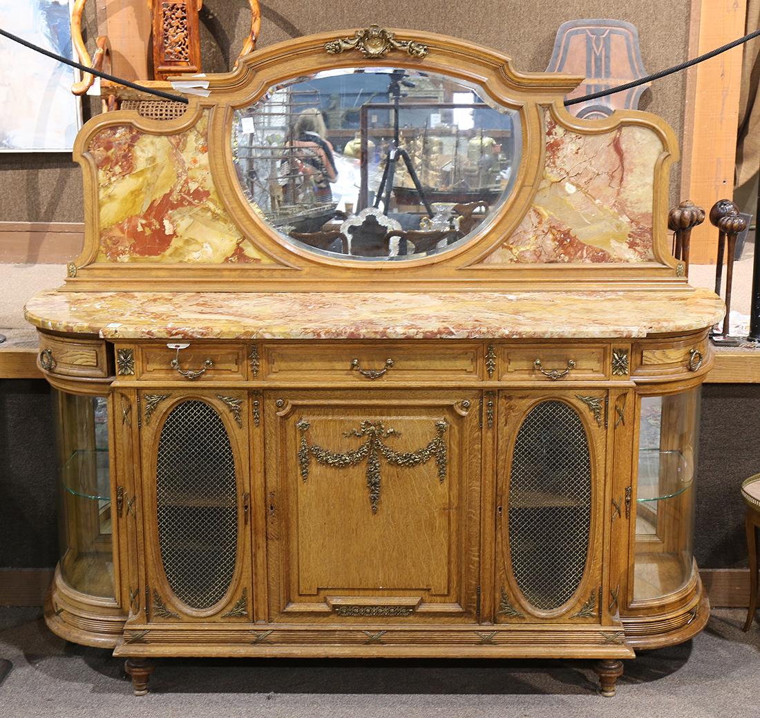 Louis XVI style mirrored back sideboard or commode (1 of 3)