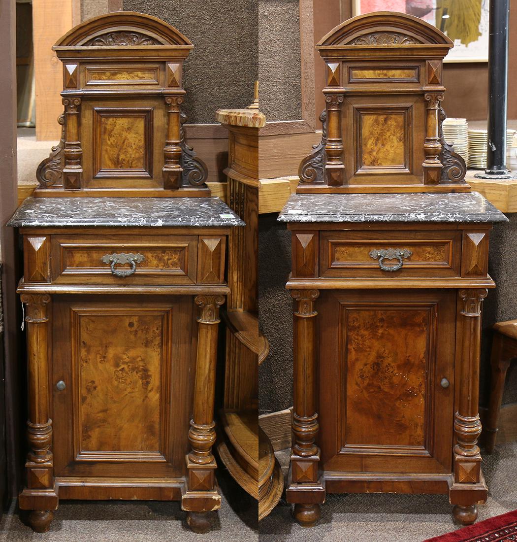 Pair of Renaissance style bedside tables (1 of 3)