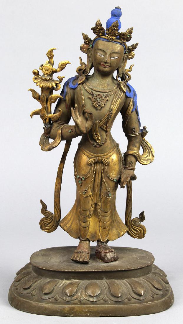 Sino-Tibetan Standing Copper Alloy Bodhisattva (1 of 5)