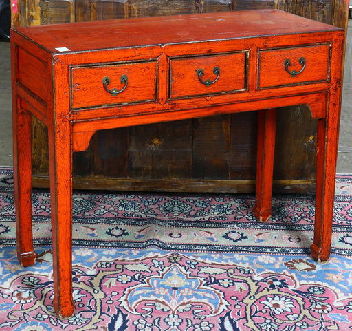 Chinese Red Lacquered Desk Jan 19 2019 Clars Auction Gallery Chinese Red Lacquered Desk Jan 19