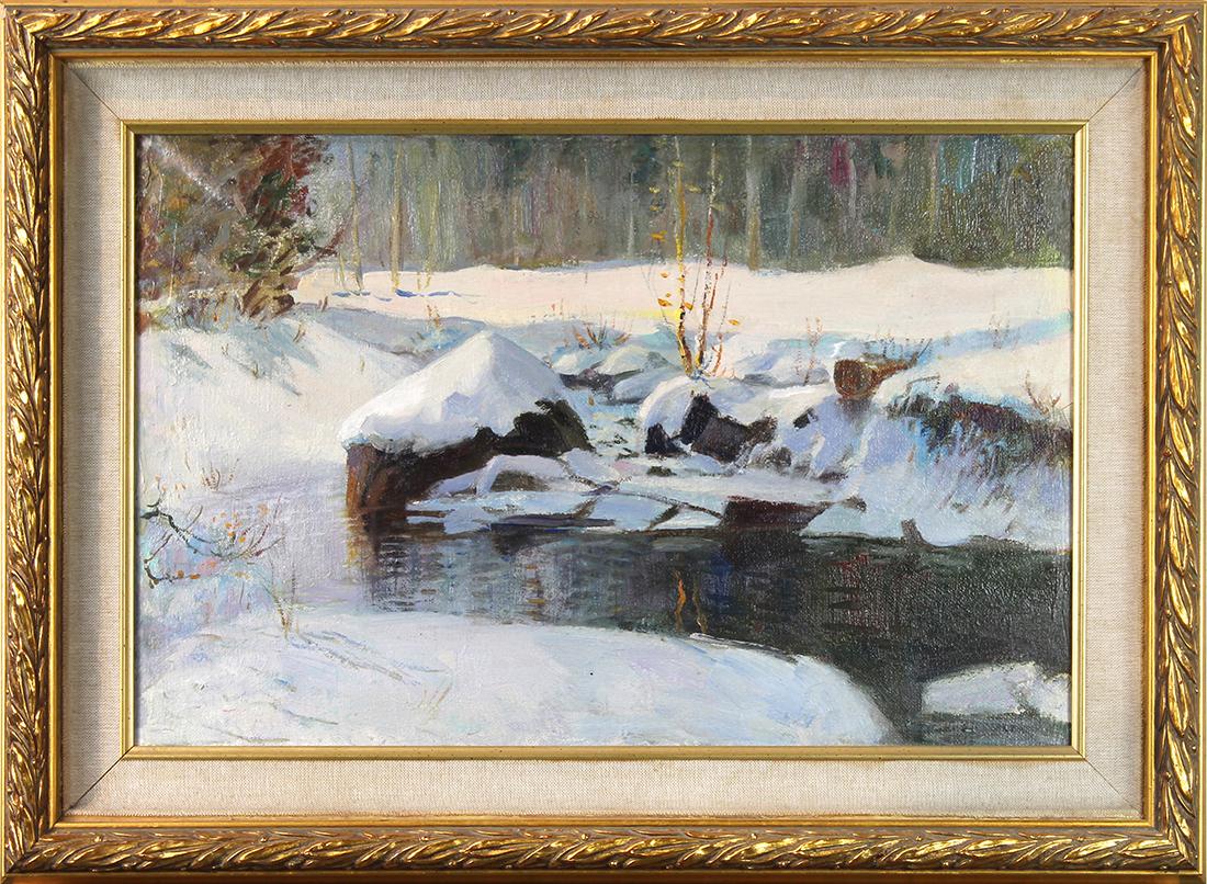 Painting, Snow along the Creek (1 of 1)