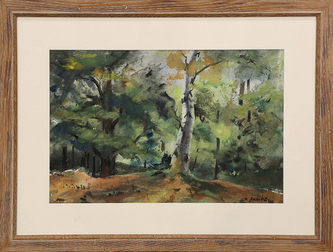 Watercolor, Wooded Forest (1 of 1)