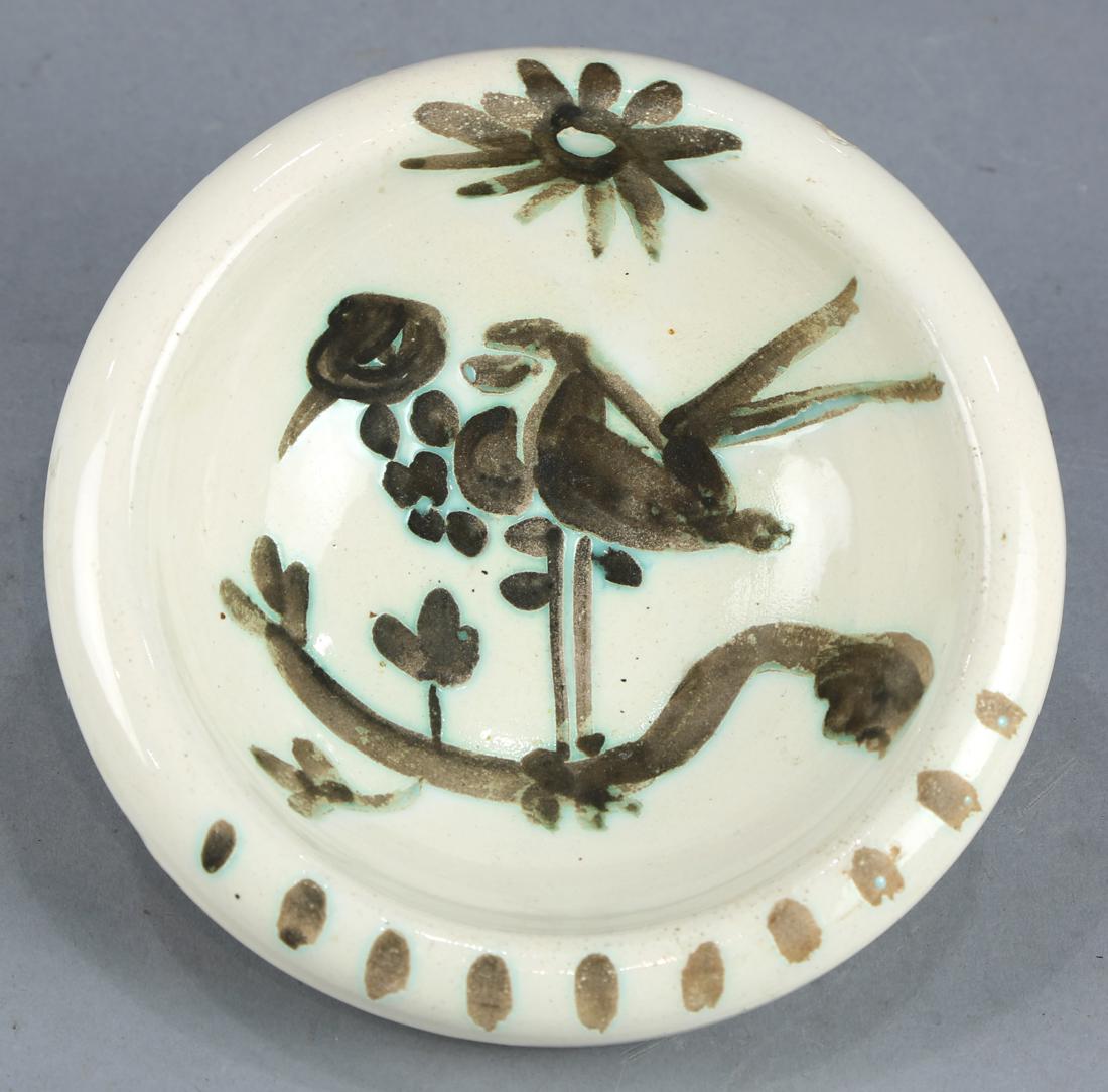 Ceramic Sculpture, Pablo Picasso: Pablo Picasso (Spanish, 1881-1973), Under the Sun, glazed earthenware, stamped Edition Picasso, Madoura at base, overall: 2"h x 6.25"w