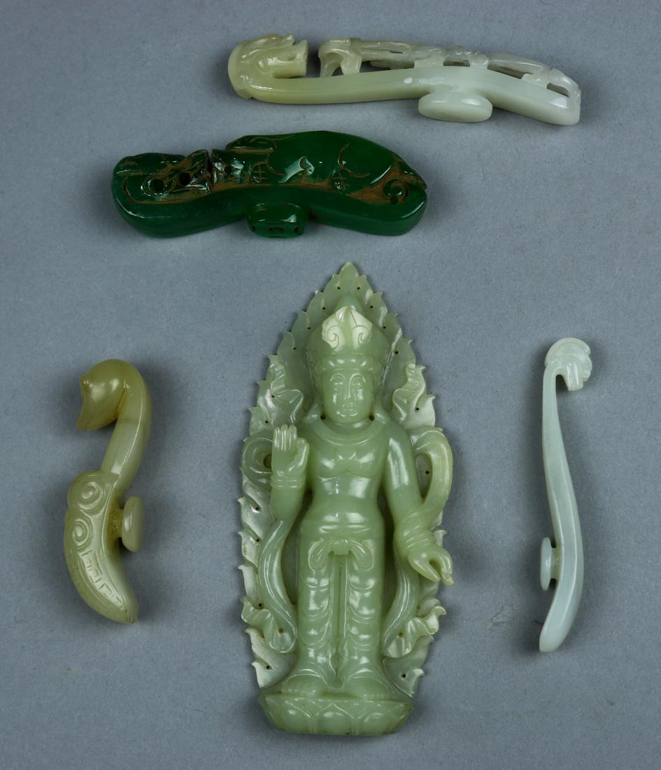 Chinese Stone Belt Hooks and Bodhisattva (1 of 3)