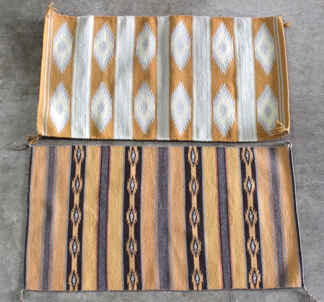 (lot of 2) Navajo rug group, largest, 36" x 21" (1 of 4)