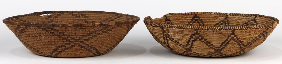 (lot of 2) Apache coiled basket group, each with a (1 of 3)