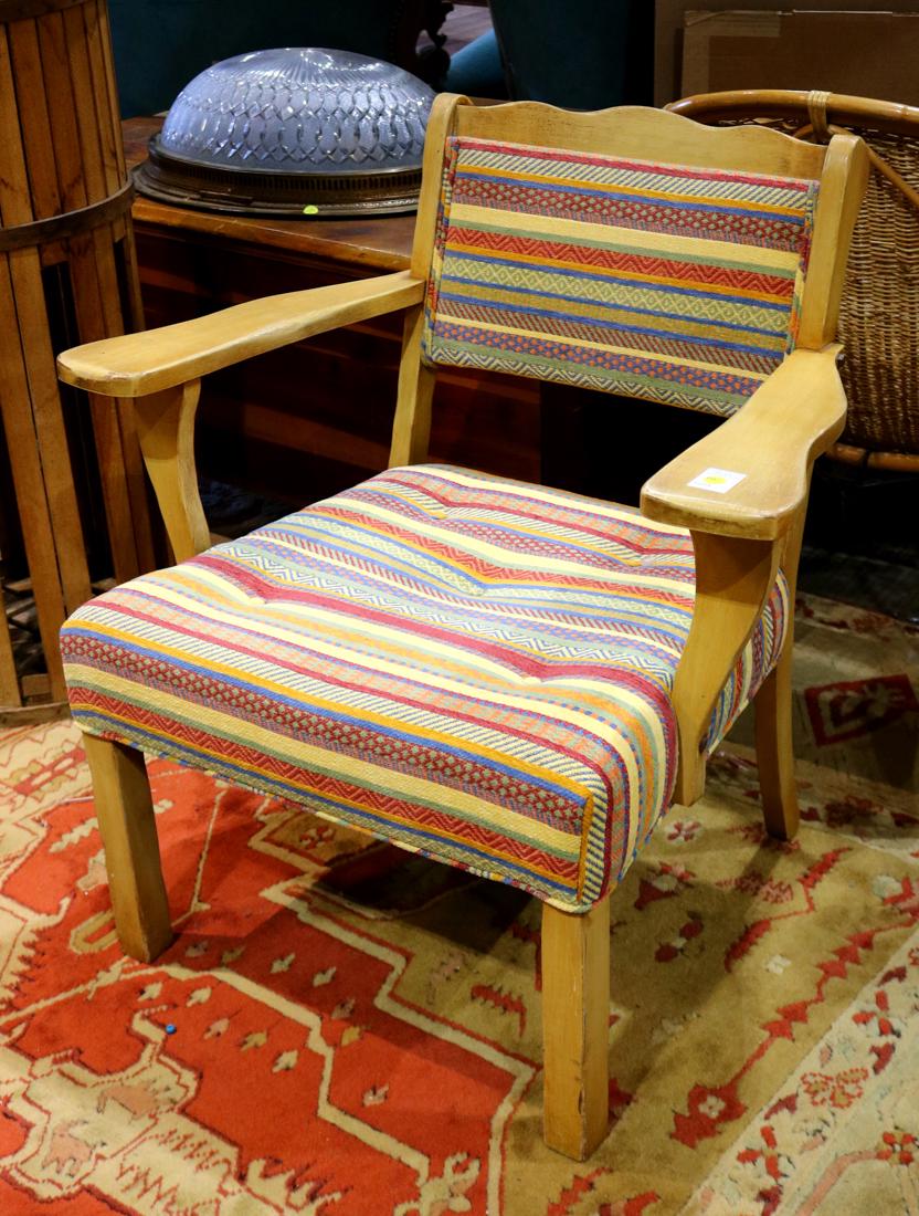 Monterey Furniture armchair, having shaped crest rail (1 of 1)
