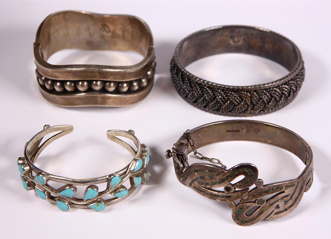 (Lot of 6) Mexican, Native American multi-stone and (1 of 6)