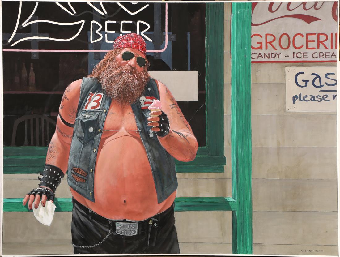 Painting, Harley Davidson Biker) (1 of 1)