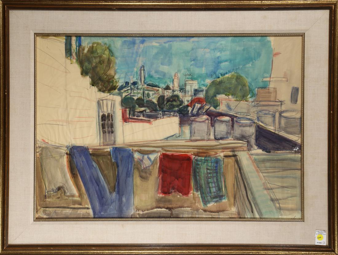 City Rooftops, watercolor (1 of 1)