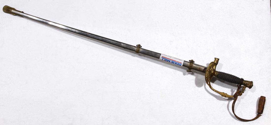 Spanish American war presentation sword, one side of (1 of 9)