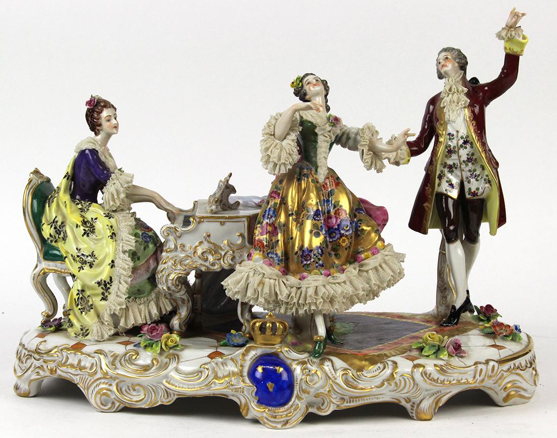 German porcelain figural group (1 of 6)