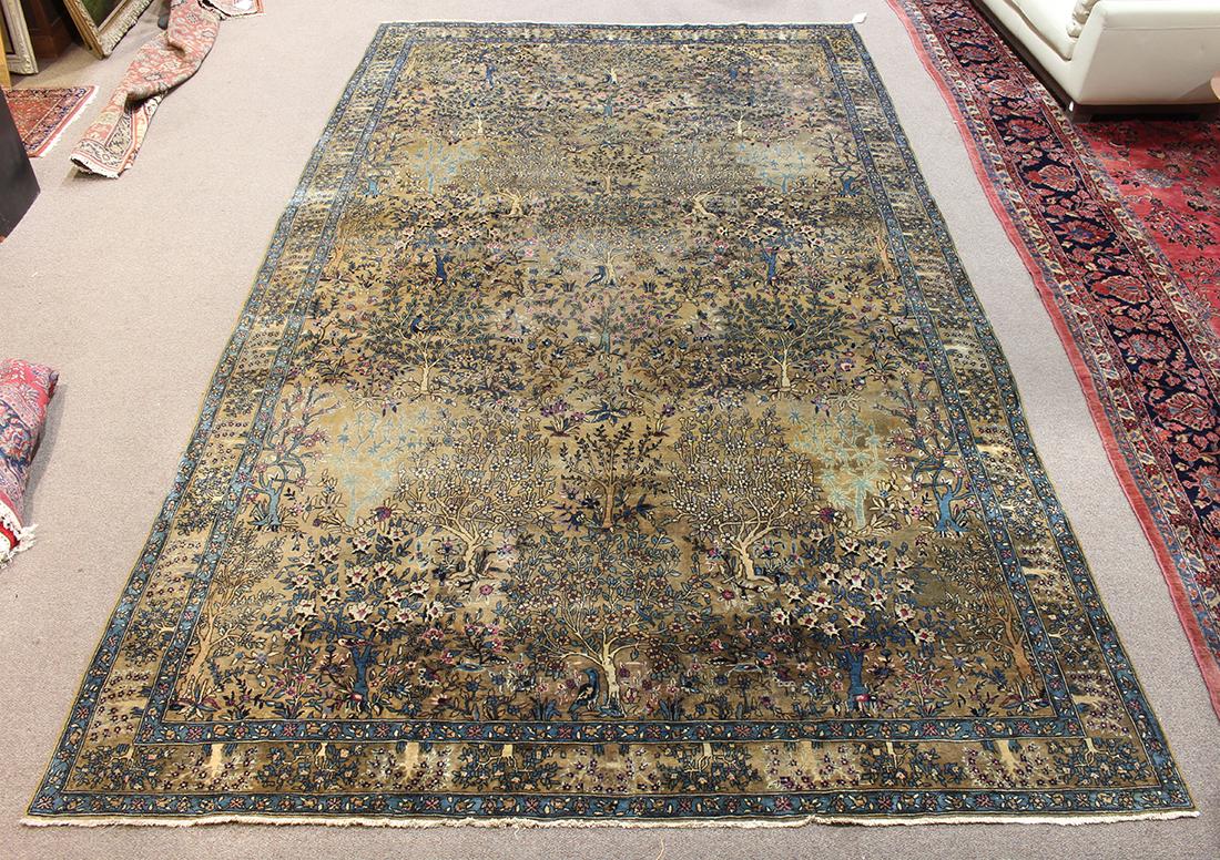 Semi antique Indo Amritsar carpet depicting trees, (1 of 4)