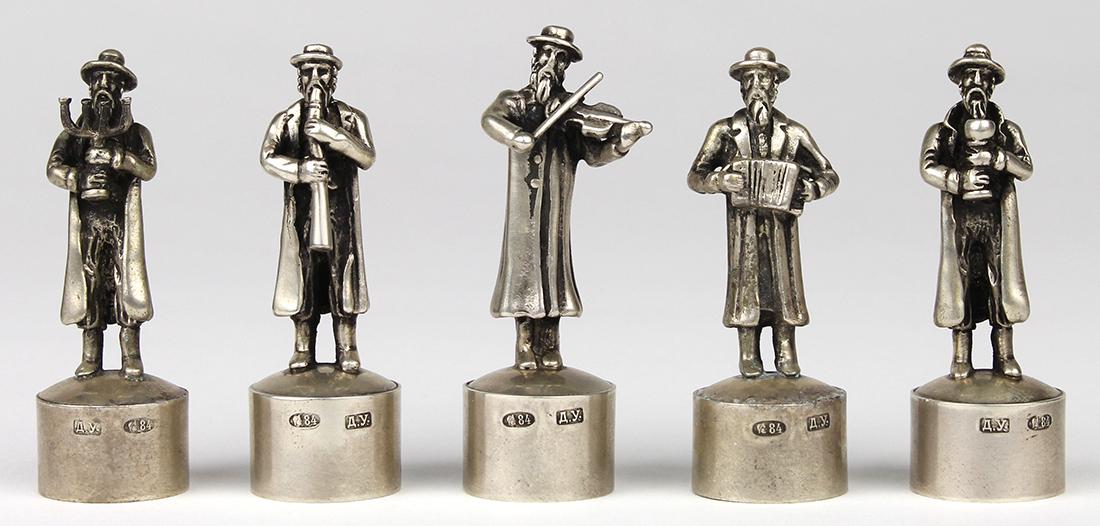 (lot of 5) Russian sterling silver bottle stopper (1 of 5)