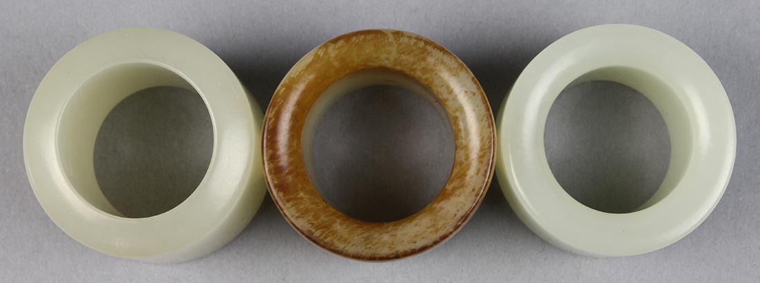 Chinese Hardstone Thumb Rings (1 of 6)