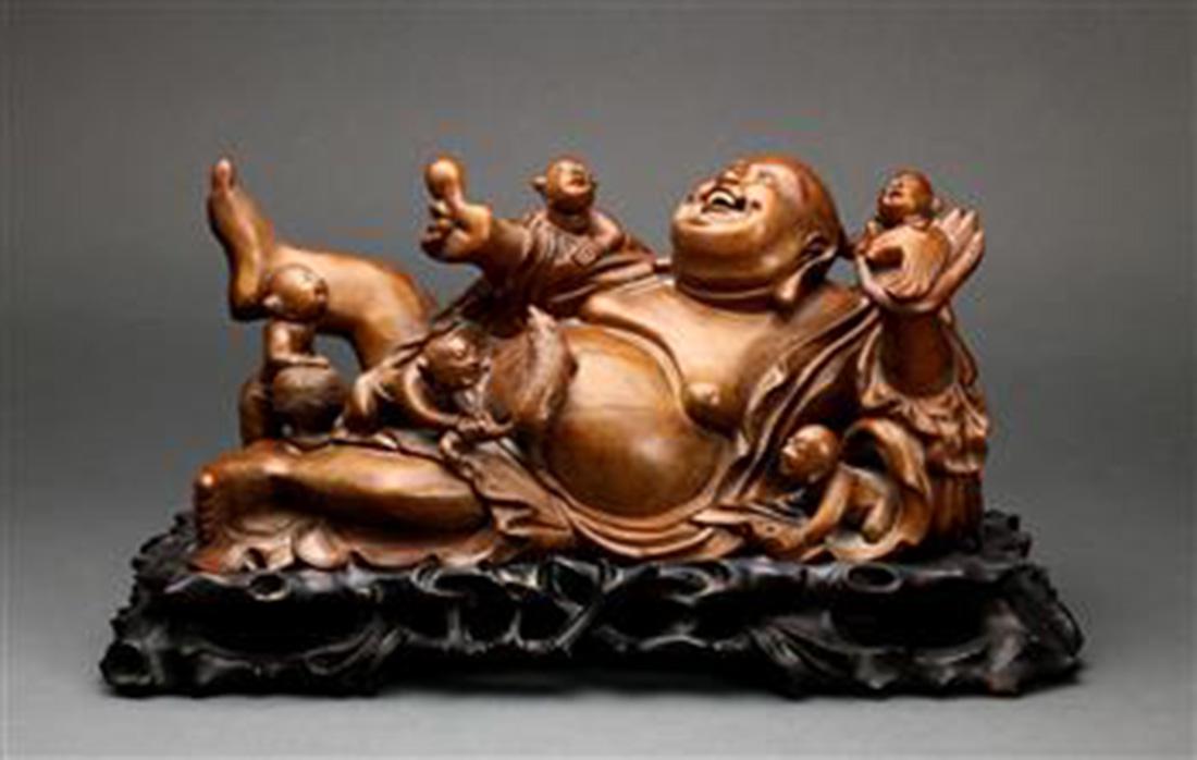 Chinese Wood Budai and Children (1 of 3)
