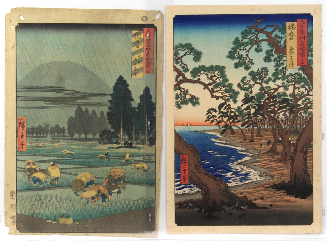 Japanese Woodblock Prints, Hiroshige, 19c (1 of 3)