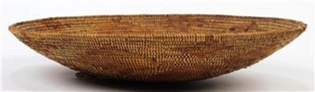 Native American California mission woven coiled tray, (1 of 4)