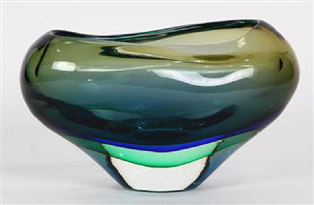 Silvano Signoretto Murano glass vase, having an organic (1 of 4)