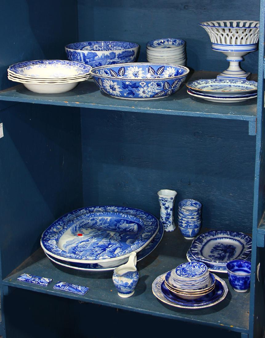 (lot of approx. 48) Assorted blue and white decorated (1 of 2)