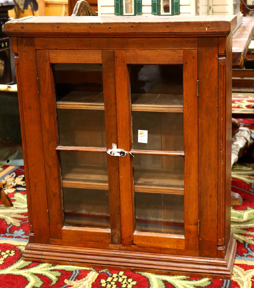 Edwardian bookcase with two glass doors, 35"h x 30"w x (1 of 1)