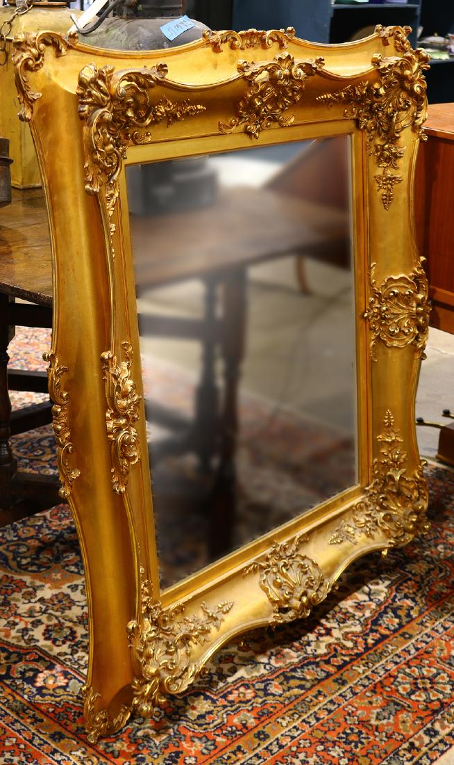 Rococo Revival gilt frame: Rococo Revival gilt frame, 44.5"h x 39"w