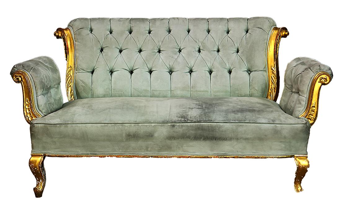 French giltwood settee circa 1860 (1 of 4)