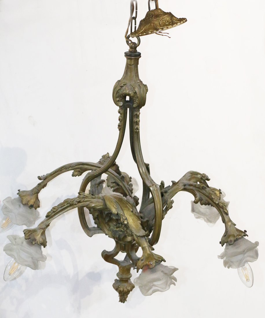 French Rococo style chandelier circa 1920 (1 of 2)
