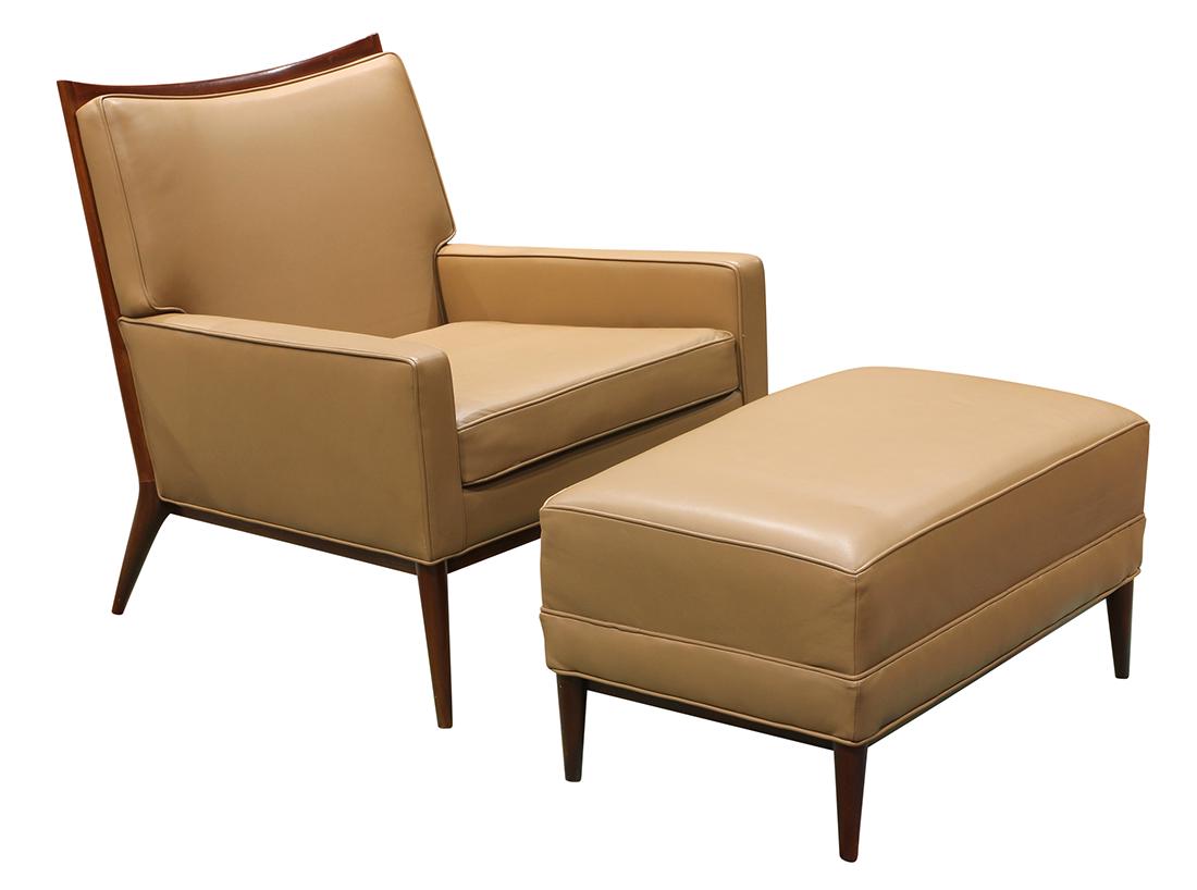 Paul McCobb for Directional tan leather lounge chair (1 of 3)