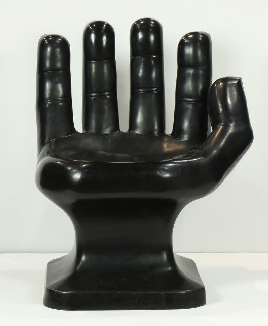 Modern moulded fiberglass hand chair (1 of 3)